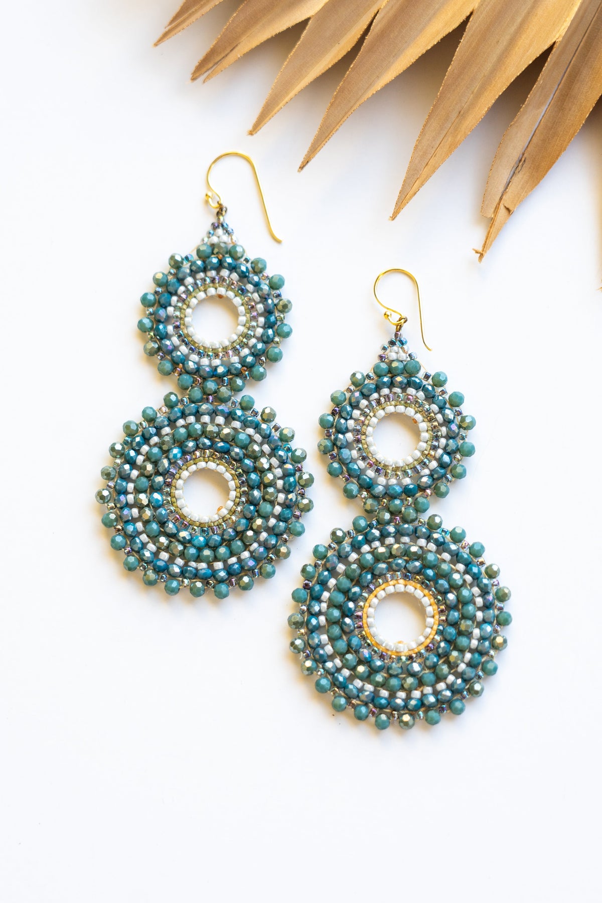 Thai Crystal Double Circle Earrings | Shop Bali Queen