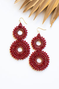 Thai Crystal Double Circle Earrings | Shop Bali Queen