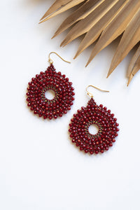 Thai Round Crystal Earrings | Shop Bali Queen