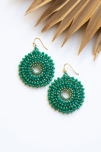 Thai Round Crystal Earrings | Shop Bali Queen