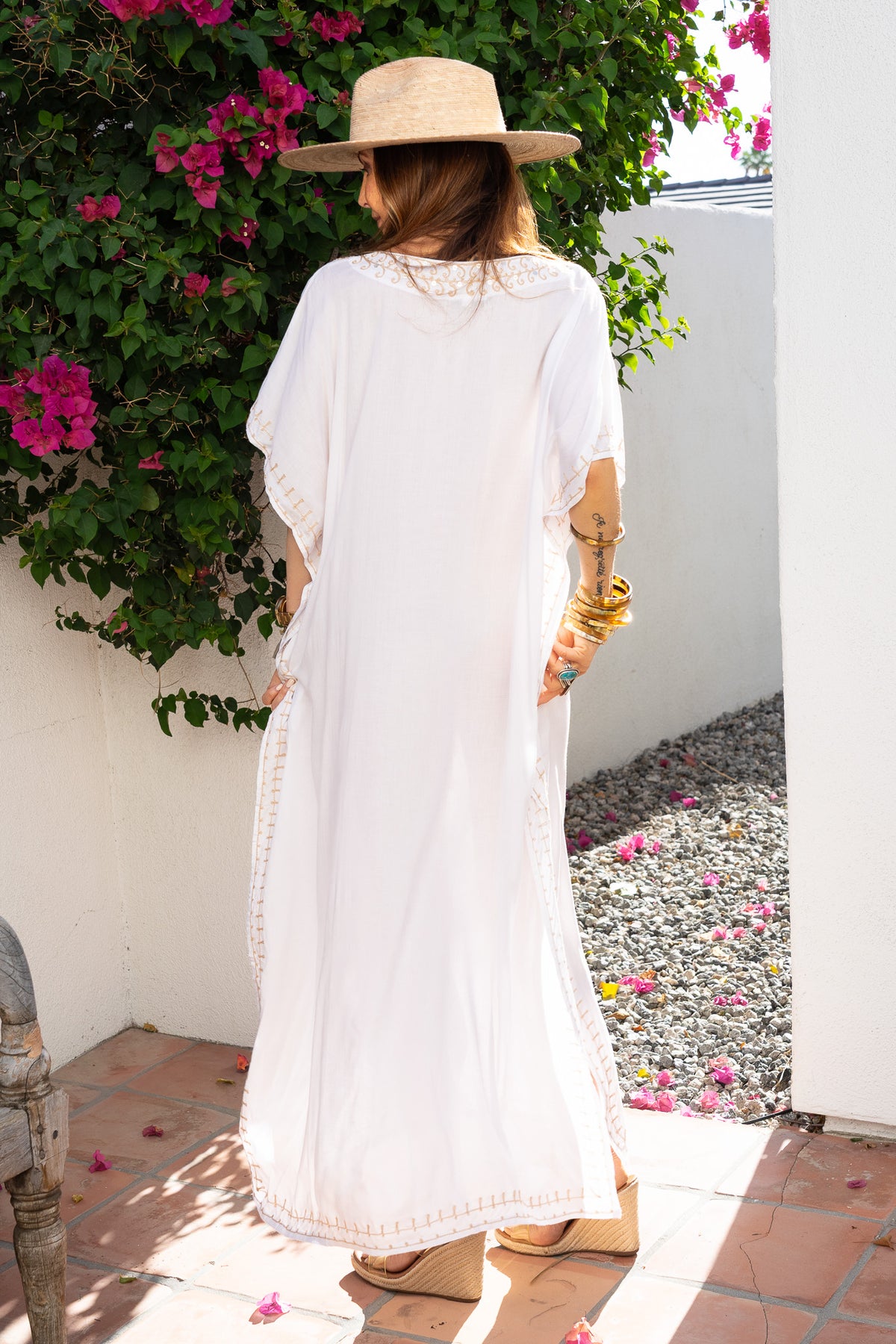 white caftan dress Ophelia Caftan – Coco Rose