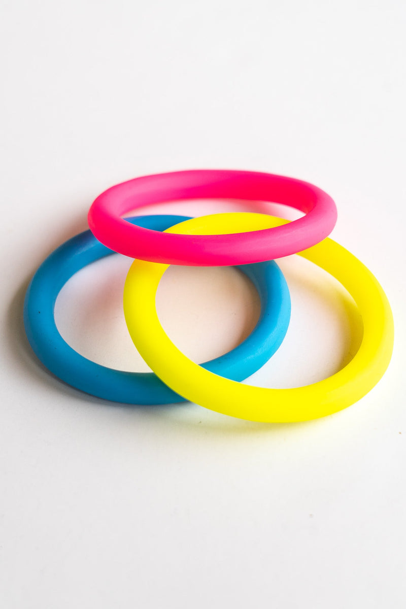 Neon Yellow Resin Bangles | Shop Coco Rose Boutique Beach & Resort Wear