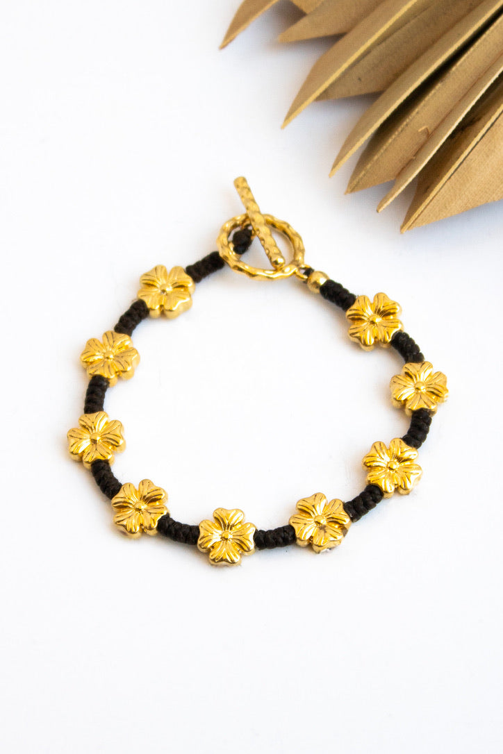 Hibiscus Gold Alloy SS Bracelet #3 | Shop Coco Rose Boutique Beach & Resort Wear