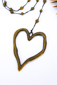 Bronze Open Heart Alloy Necklace | Shop Coco Rose Boutique Beach & Resort Wear