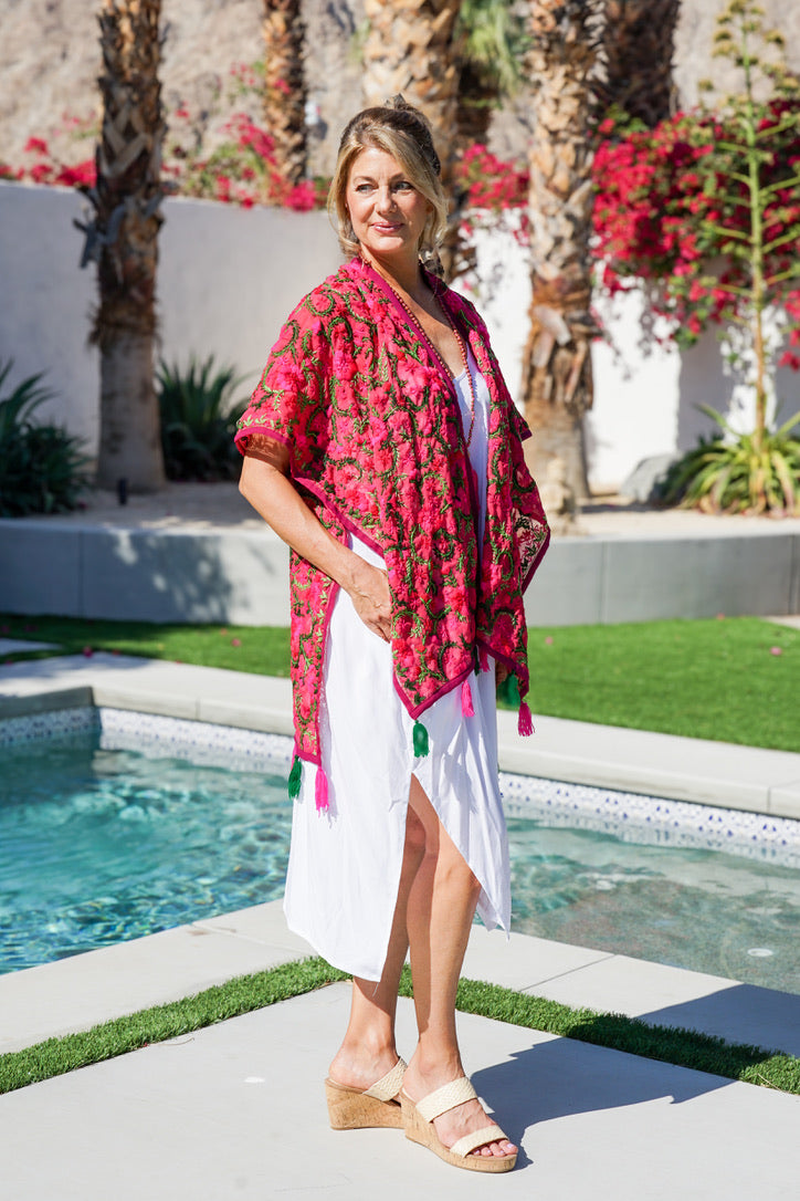 Boho Blossom Midi Kimono | Shop Coco Rose Boutique Beach & Resort Wear