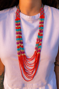 Shimmer Mosaic Beaded Necklace | Shop Bali Queen