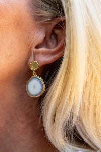 Dasha Smoky Quartz Halo Earring | Shop Coco Rose Boutique Beach & Resort Wear