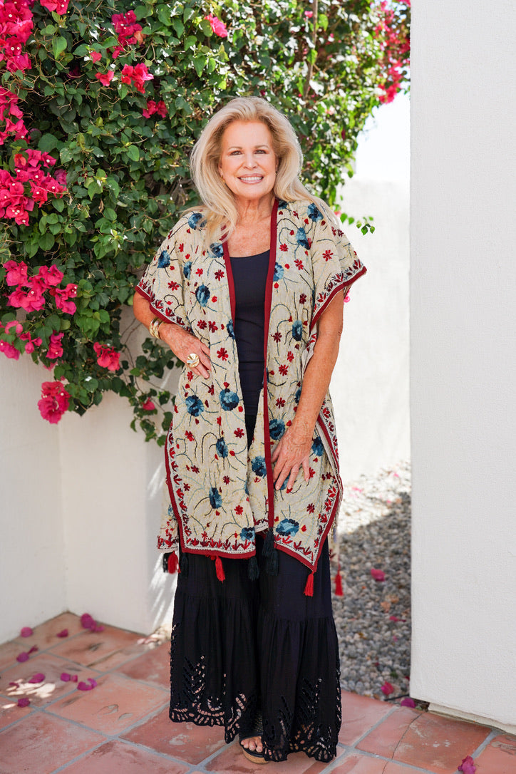 Boho Blossom Long Kimono | Shop Coco Rose Boutique Beach & Resort Wear
