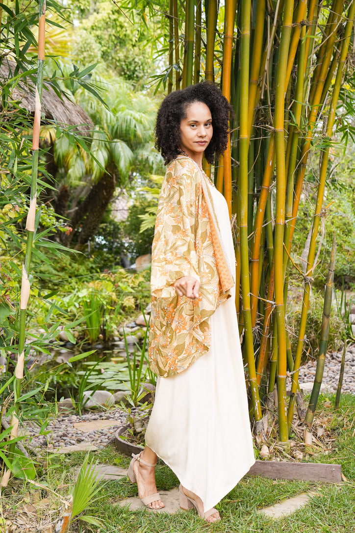 Flora Short Kimono