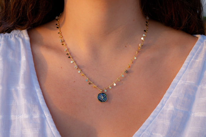 Hamsa Shine Light Coin Necklace | Shop Bali Queen