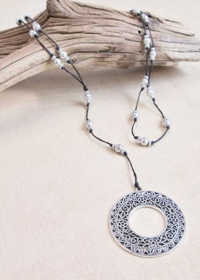 Filigree Disc Alloy Necklace | Shop Bali Queen