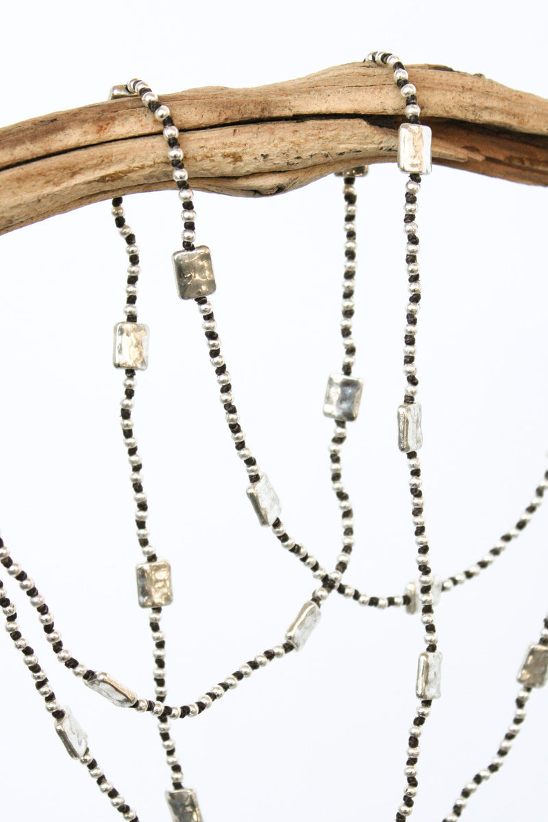 Hammered Rectangle Layering Alloy Necklace | Shop Bali Queen