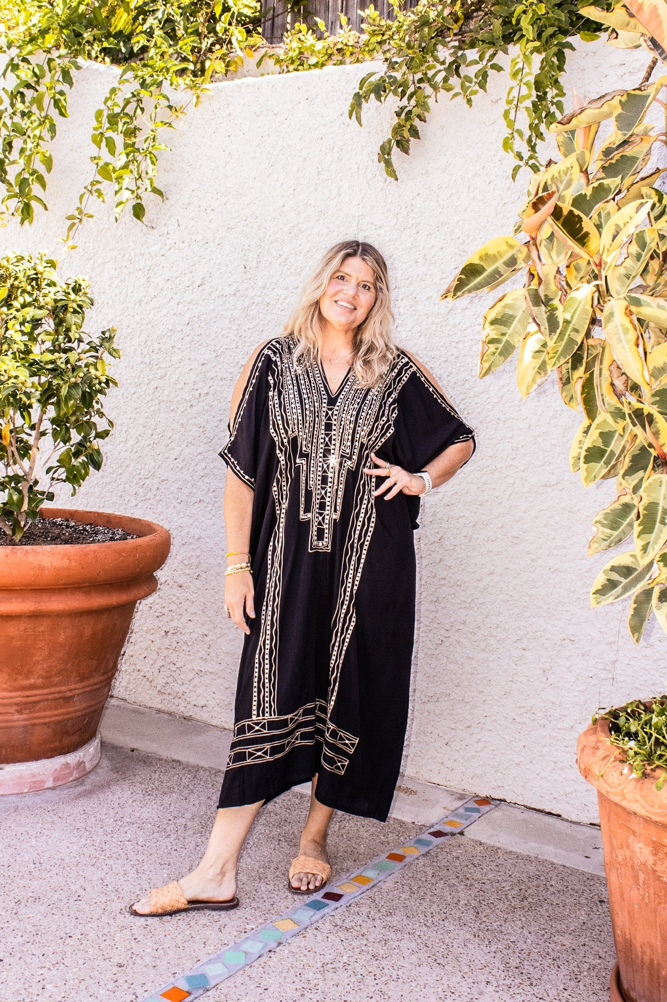 Empress Caftan | Boho Open Shoulder Caftans – Luxe Resort Wear