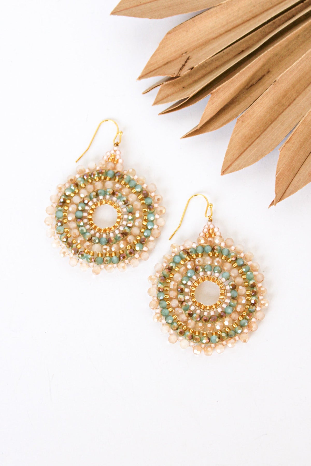 Thai Round Crystal Earrings | Shop Bali Queen