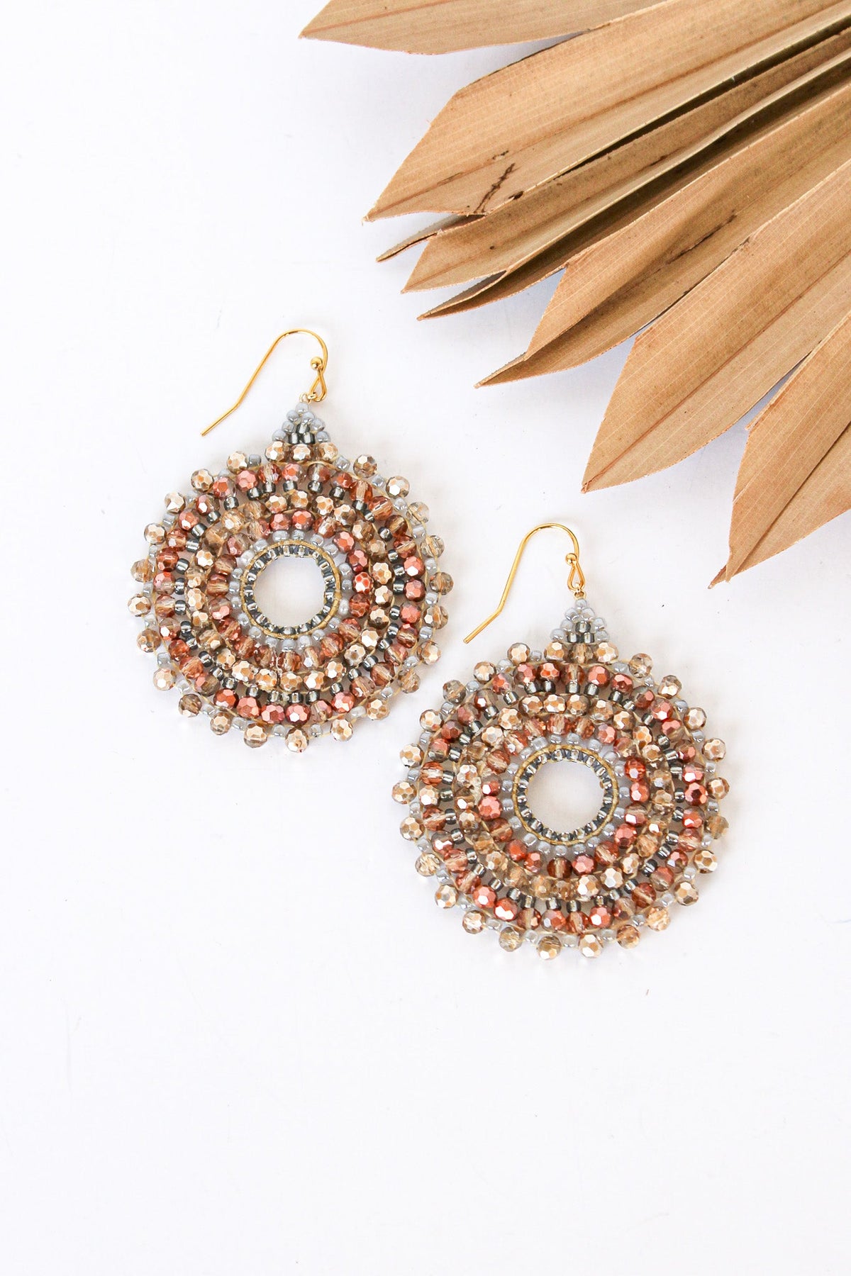 Thai Round Crystal Earrings | Shop Bali Queen