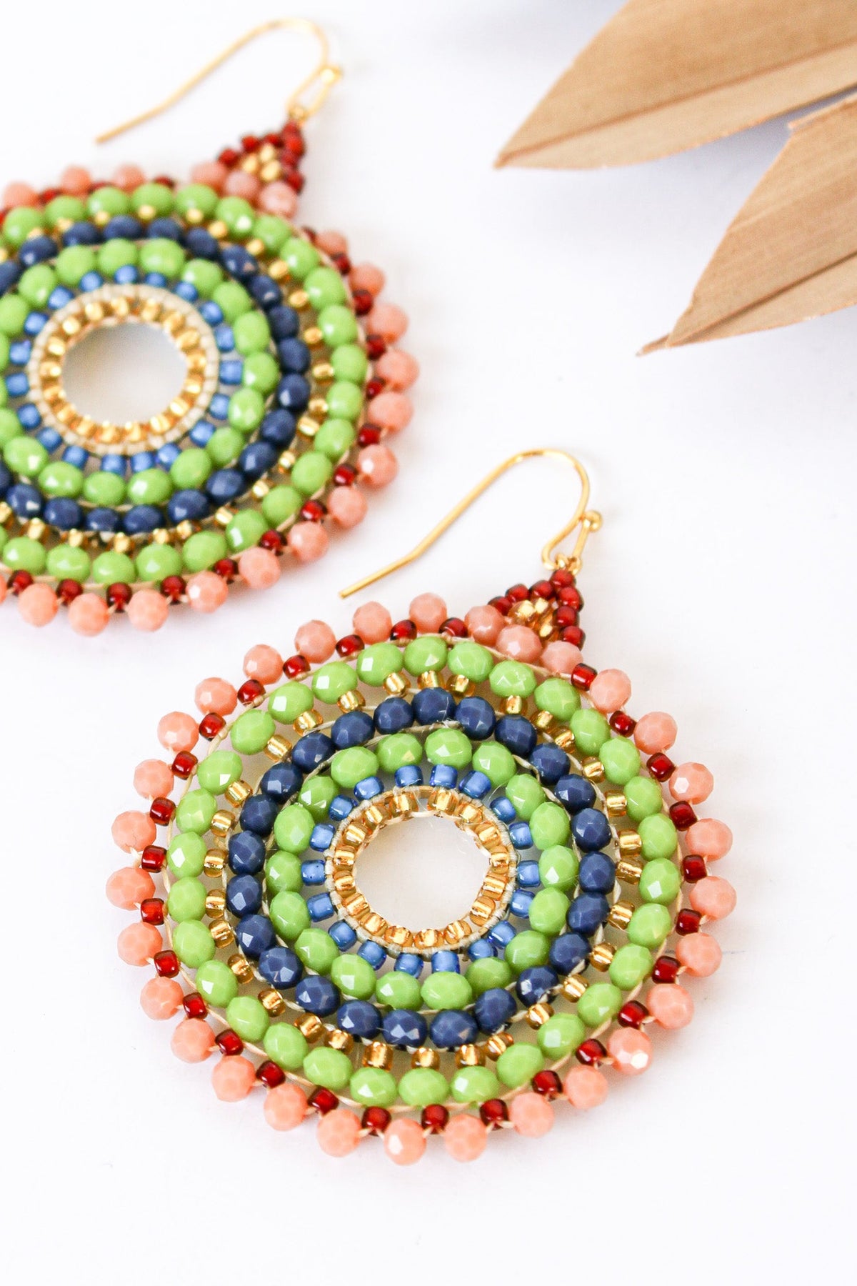 Thai Round Crystal Earrings | Shop Bali Queen