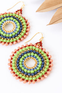 Thai Round Crystal Earrings | Shop Bali Queen