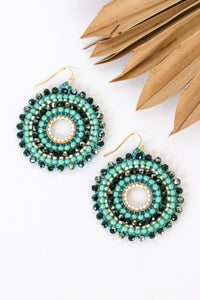 Thai Round Crystal Earrings | Shop Bali Queen