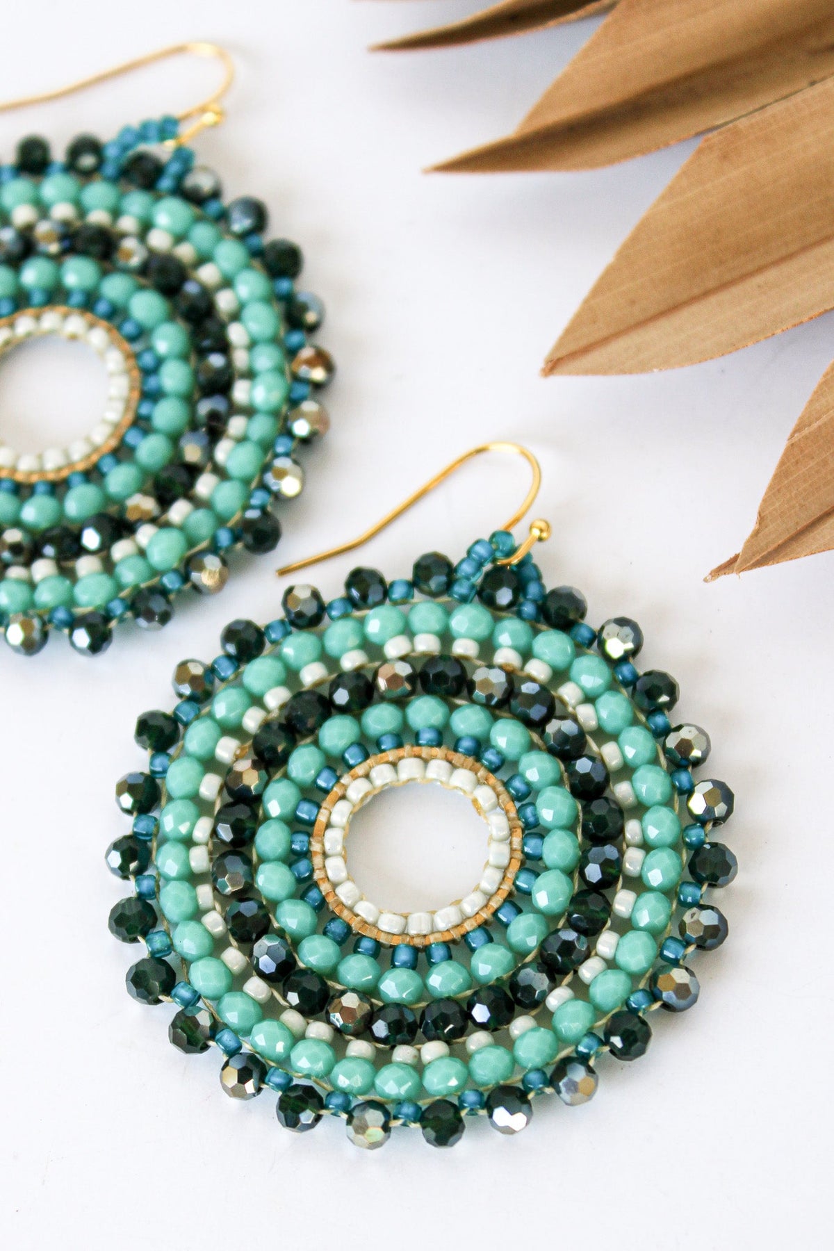 Thai Round Crystal Earrings | Shop Bali Queen