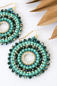 Thai Round Crystal Earrings | Shop Bali Queen