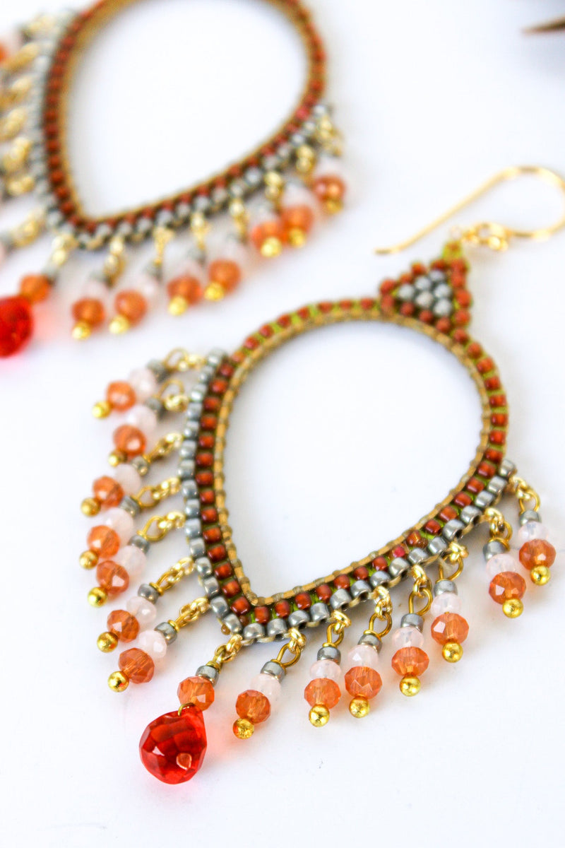 Thai Crystal Teardrop Chandelier Earrings | Shop Coco Rose Boutique Beach & Resort Wear