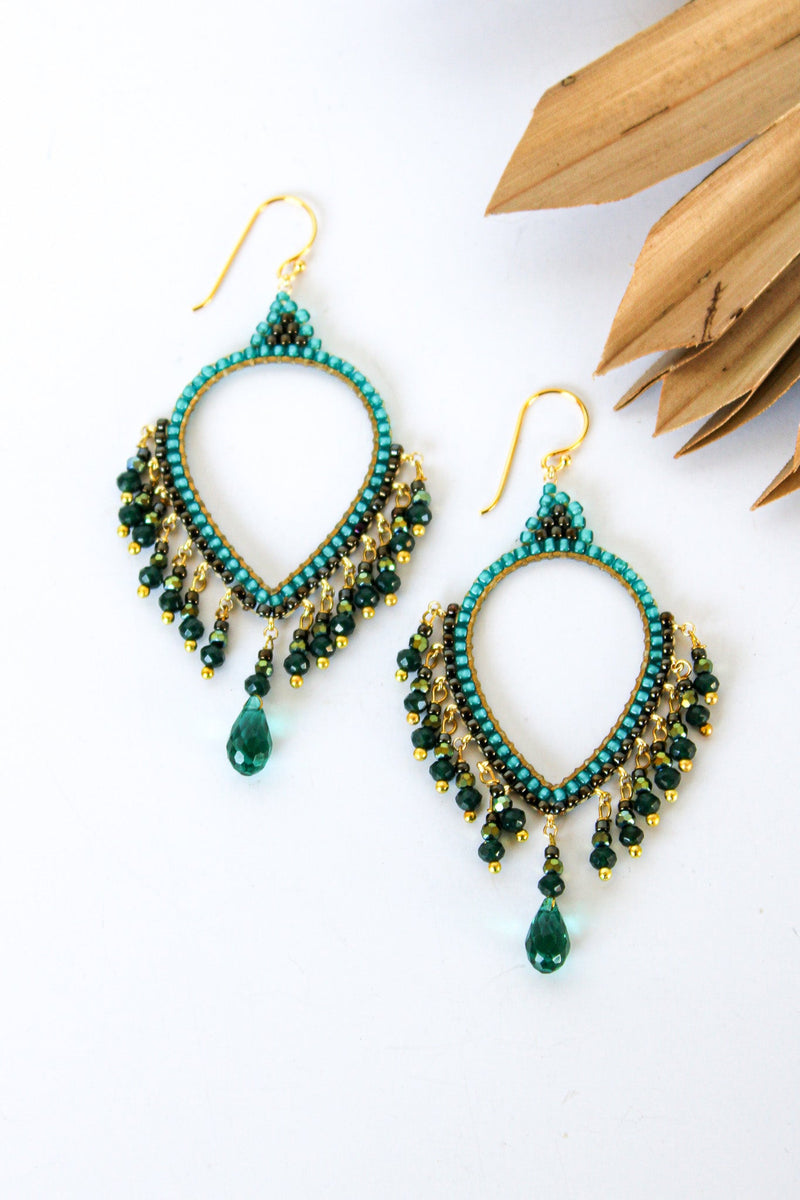 Thai Crystal Teardrop Chandelier Earrings | Shop Coco Rose Boutique Beach & Resort Wear