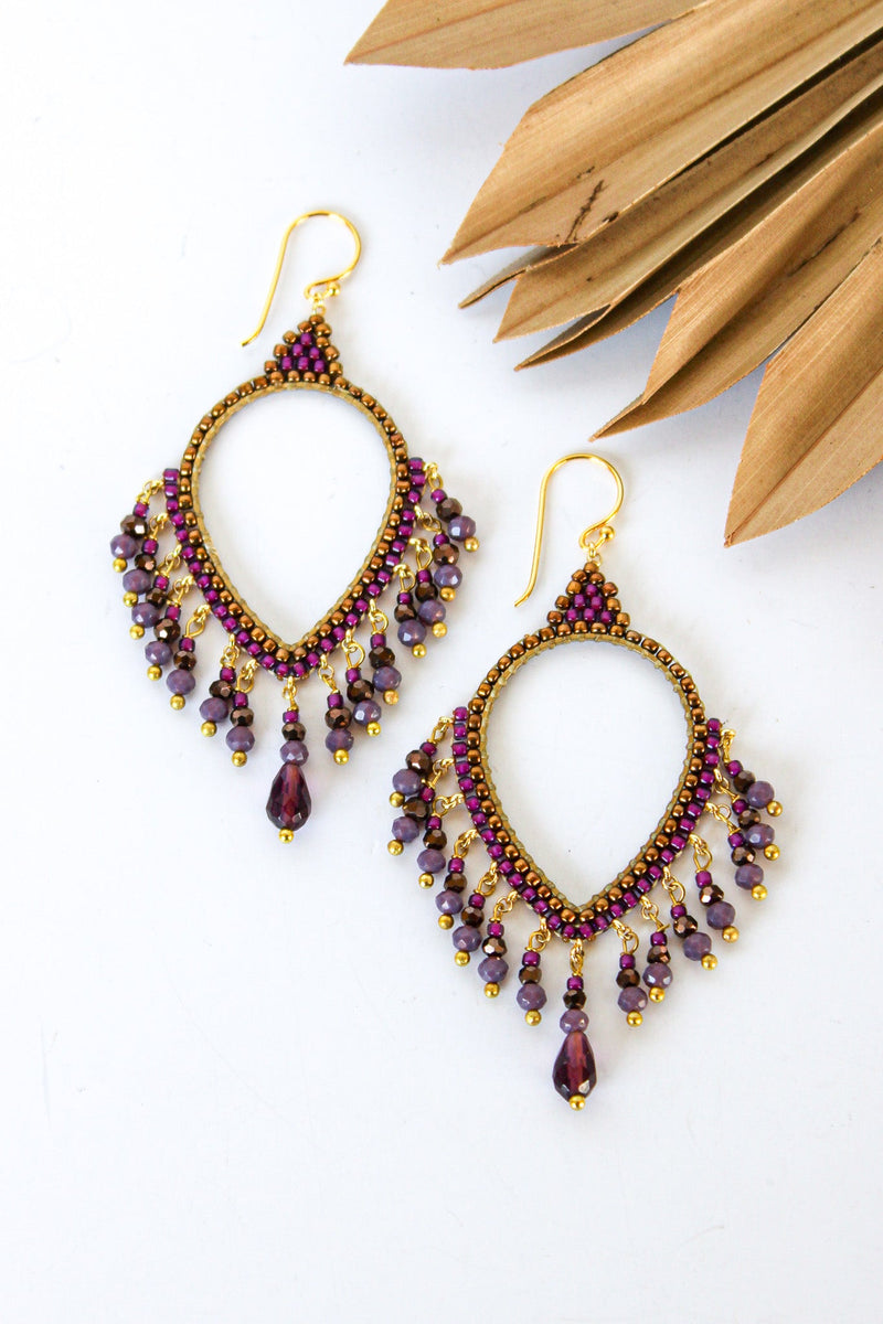 Thai Crystal Teardrop Chandelier Earrings | Shop Coco Rose Boutique Beach & Resort Wear