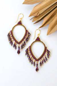 Thai Crystal Teardrop Chandelier Earrings | Shop Bali Queen
