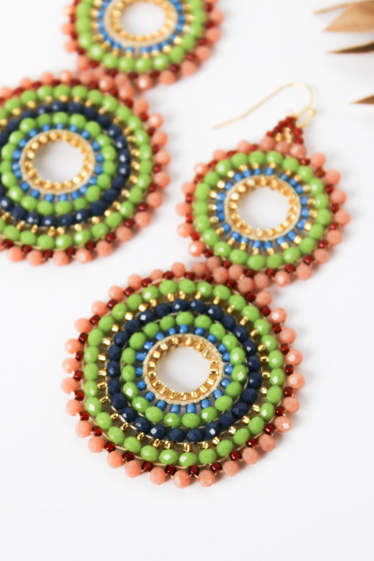 Thai Crystal Double Circle Earrings | Shop Bali Queen
