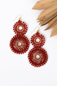 Thai Crystal Double Circle Earrings | Shop Bali Queen