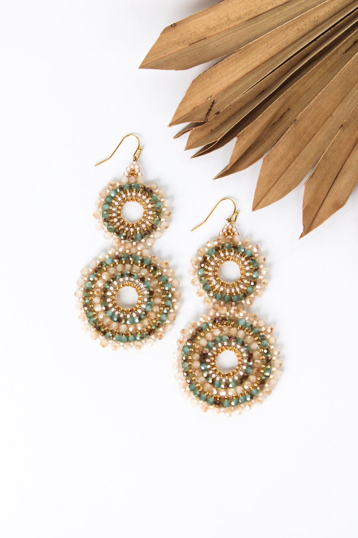 Thai Crystal Double Circle Earrings | Shop Bali Queen