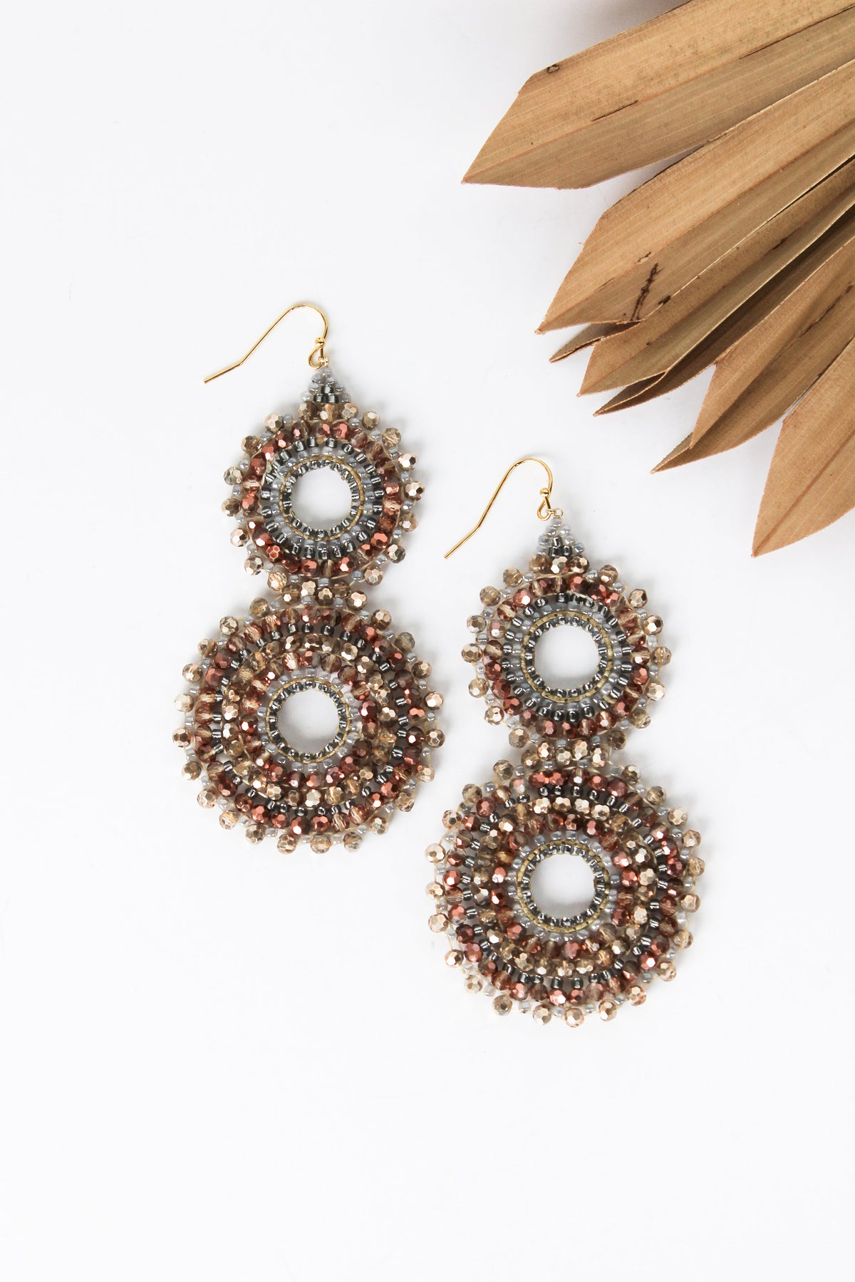 Thai Crystal Double Circle Earrings | Shop Bali Queen