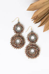 Thai Crystal Double Circle Earrings | Shop Bali Queen