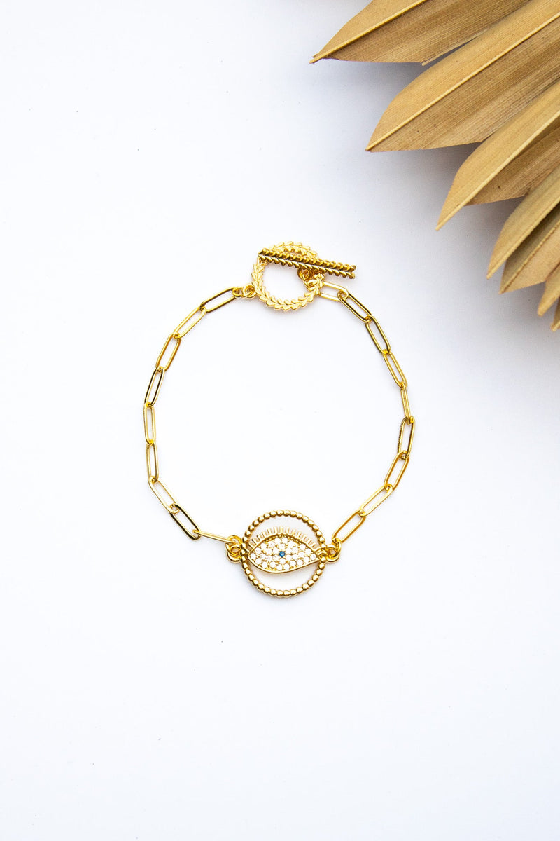 18K Link Eye for An Eye Bracelet | Shop Bali Queen