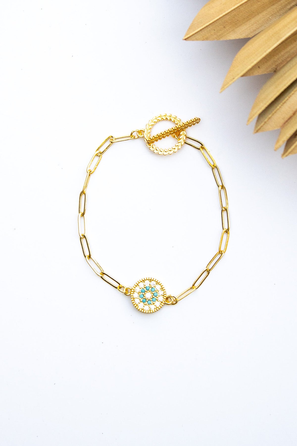 18K Link Floral Gemstone Bracelet | Shop Bali Queen