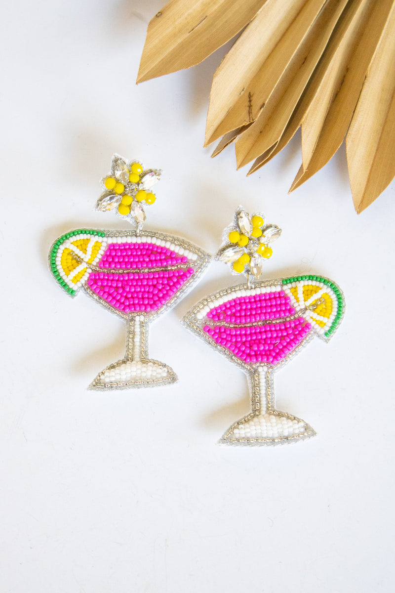 Tiki-licious Pink Martini Earring | Shop Bali Queen