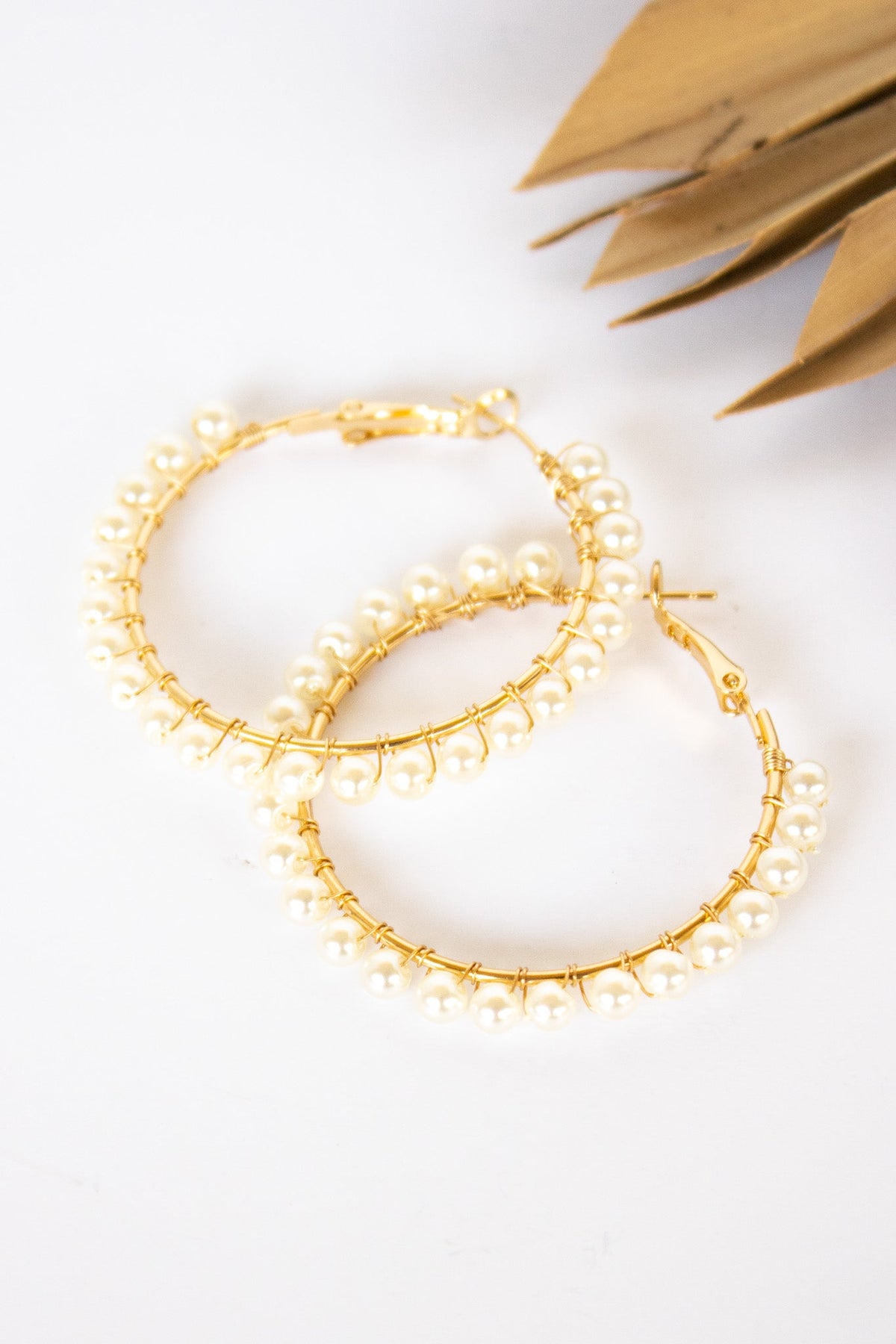 Mini Moon Pearl Hoop Earring | Shop Bali Queen