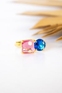 Dasha Zunzite & Sapphire Ring | Shop Bali Queen