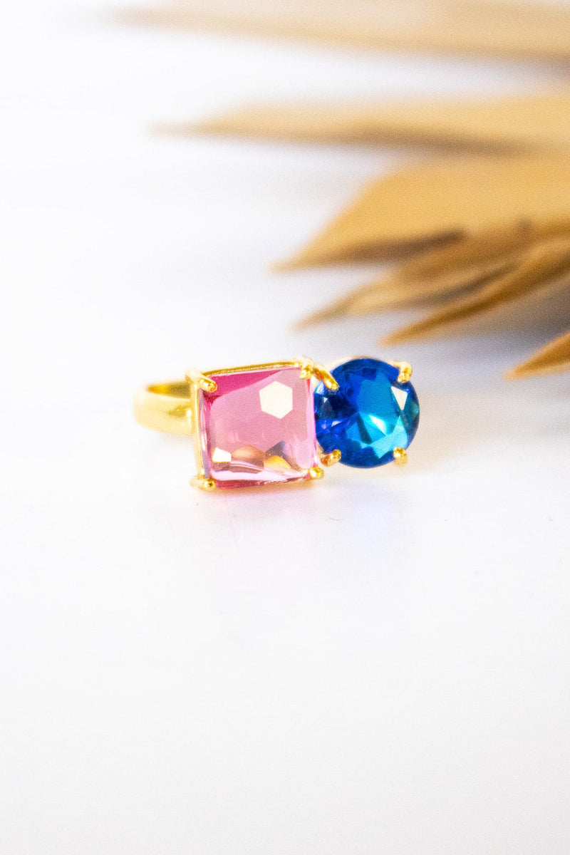 Dasha Zunzite & Sapphire Ring | Shop Bali Queen