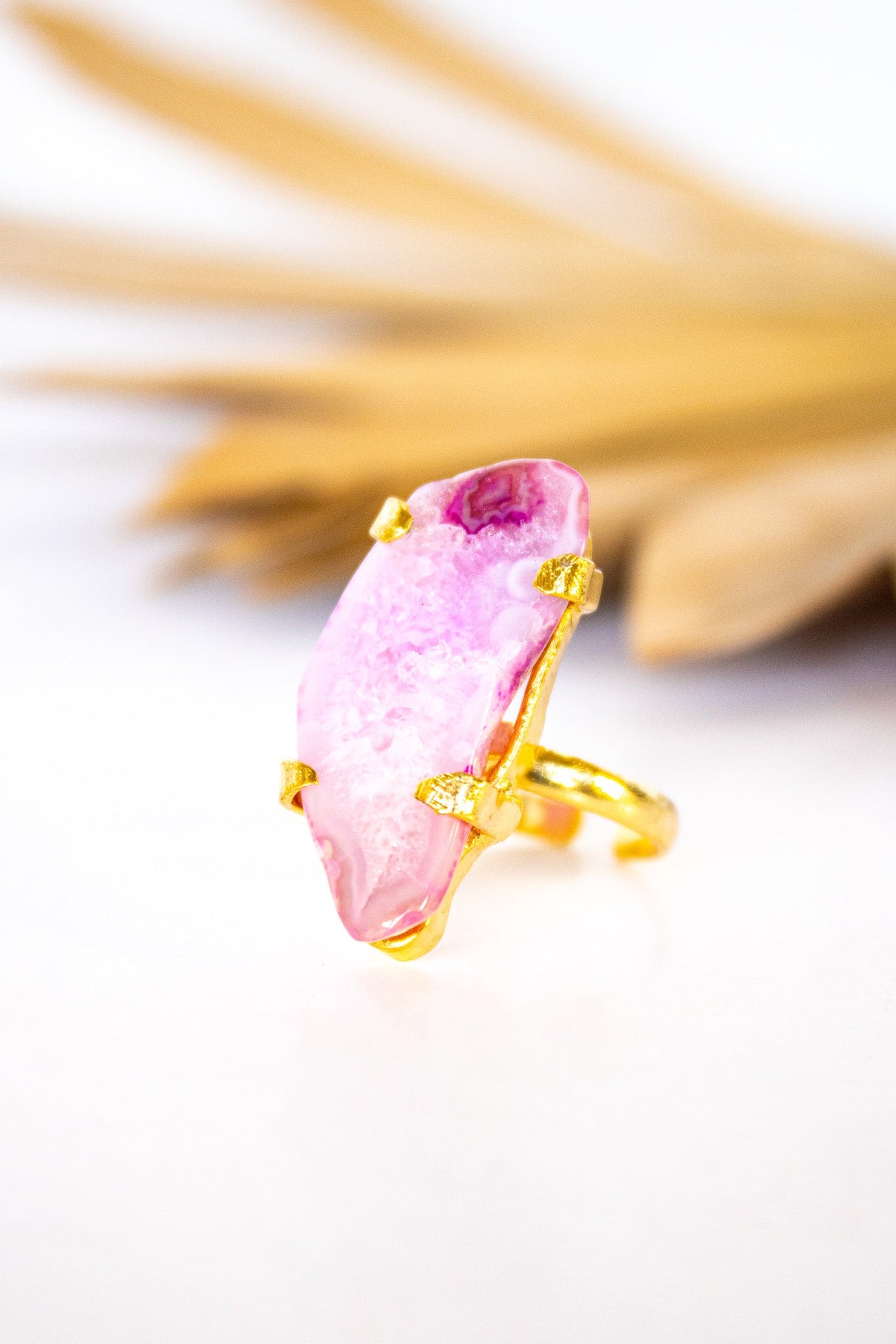 Dasha Pink Moonstone Ring | Shop Bali Queen