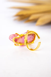 Dasha Pink Moonstone Ring | Shop Bali Queen