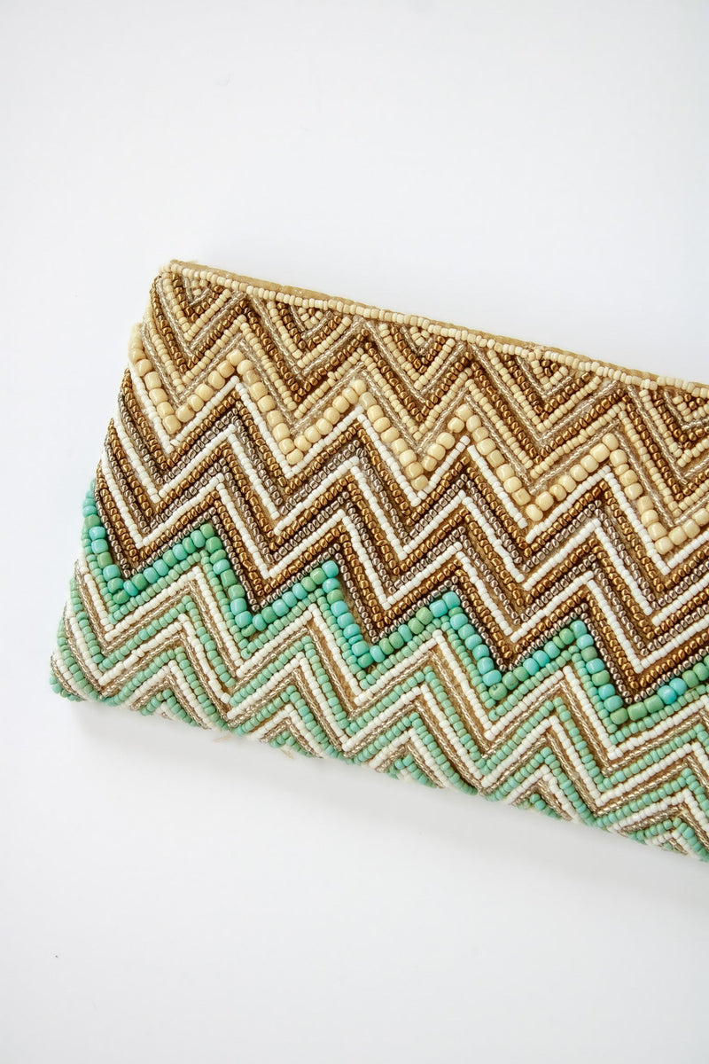 Saltwater Chevron Beaded Clutch | Shop Bali Queen