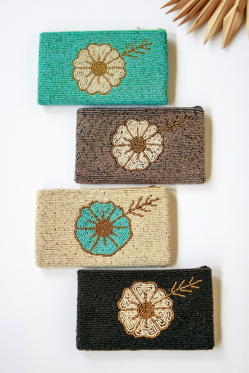 Beach Hibiscus Beaded Clutch | Shop Coco Rose Boutique Beach & Resort Wear