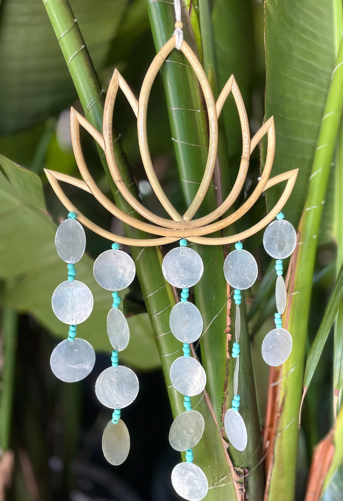 Large Capiz Shell Lotus Dreamcatcher | Shop Bali Queen