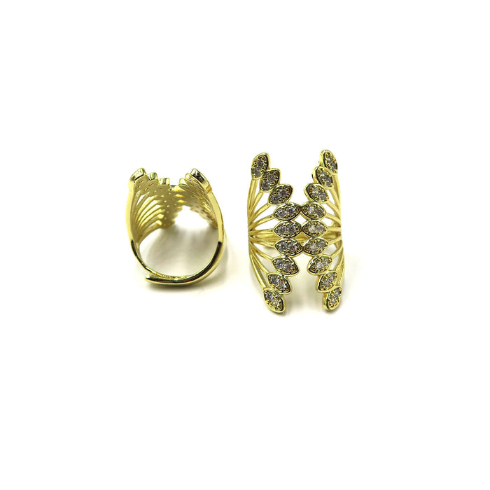 Crystal Fan Statement Ring | Shop Bali Queen