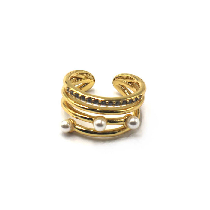 Pearl Bar Gold Ring | Shop Bali Queen