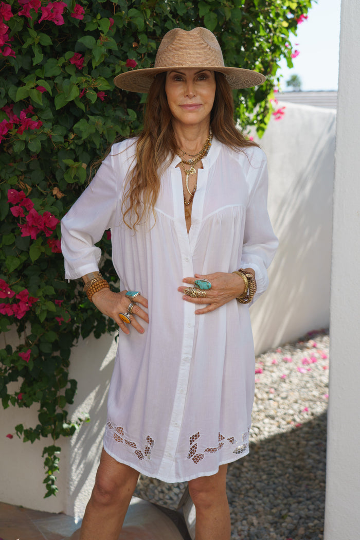 Eyelet Shirt Dress | Shop Coco Rose Boutique Beach & Resort Wear