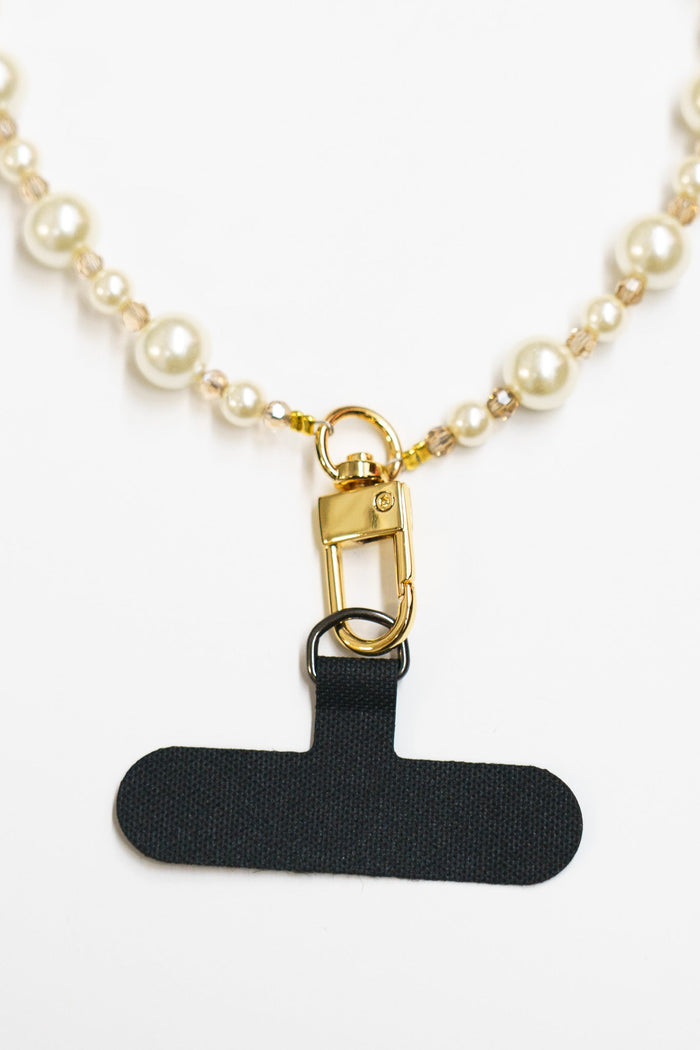 Pearl and Crystal Phone Wristlet | Shop Bali Queen