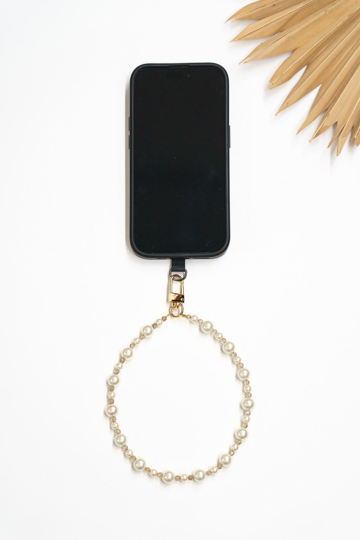 Pearl and Crystal Phone Wristlet | Shop Bali Queen
