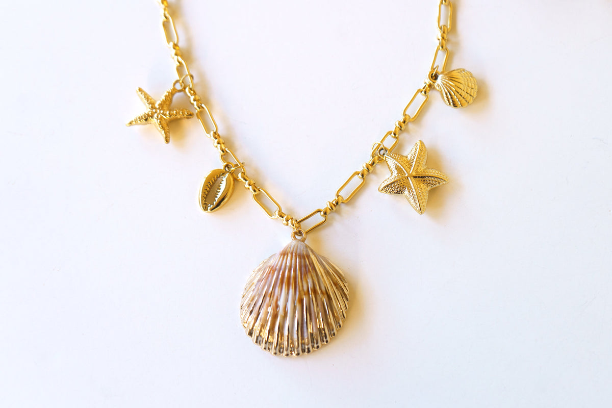 Golden Tide Shell Necklace | Shop Coco Rose Boutique Beach & Resort Wear
